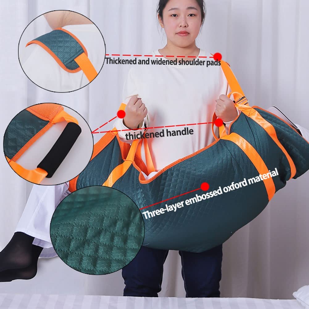 Transfergurt Gleittuch Pflege mit Griffen, Transferhilfe Positionierhilfe Gleittuch für Betttranfer für Bettlägrige Senioren ältere Menschen und Patient, 120x70cm