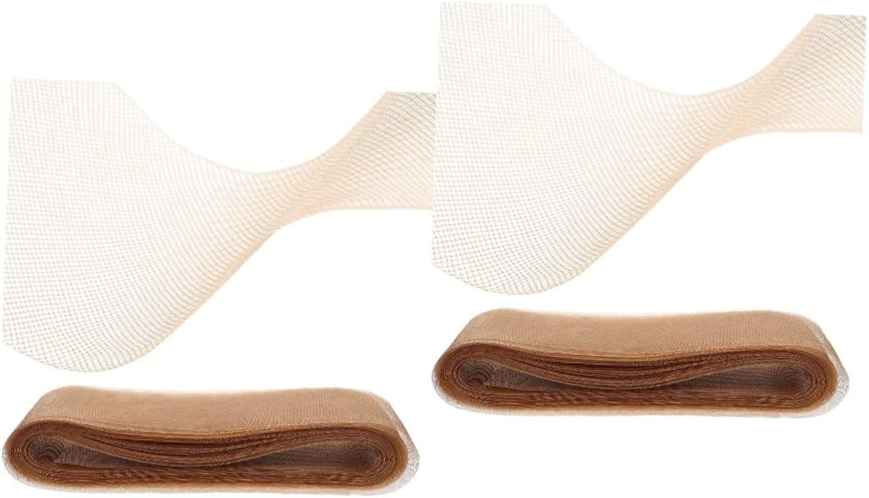VILLCASE 2rolls Creative Wedding Dress Netting Trim Elastic Braid for Apparel Dance Costumes Headwear Wear-Resistant Fishbone