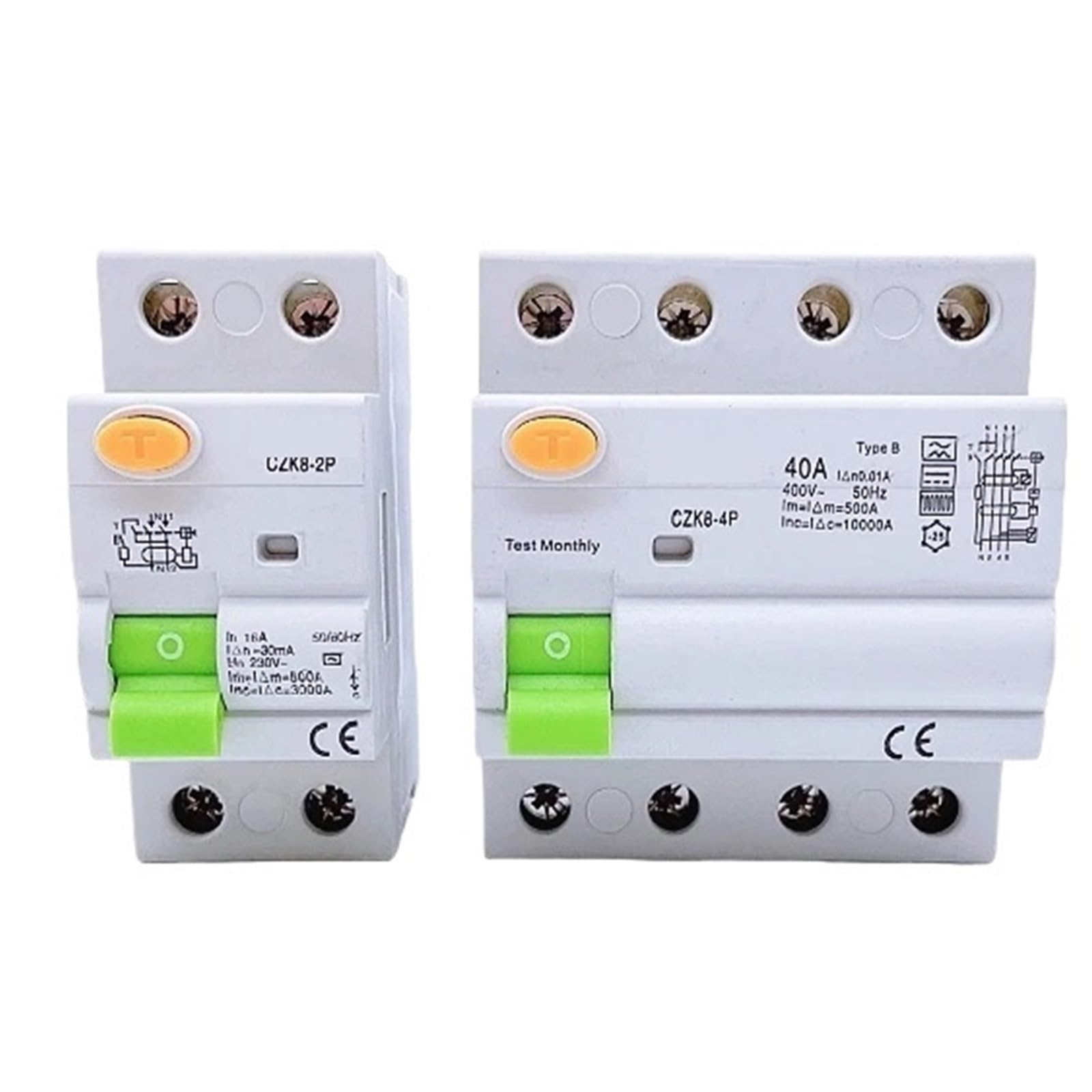 Disjoncteur différentiel type B pour recharge EV RCCB 4P 25A 6KA rail DIN