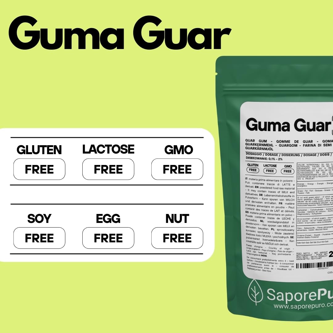 Saporepuro Guma guar 125 gr - Guar Gum - mąka z gumy guar
