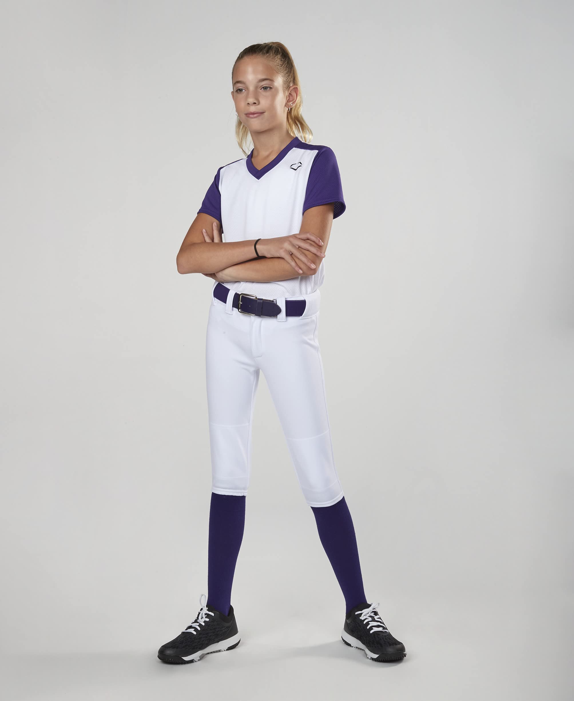 EvoShield Youth E810 V-Neck Pullover Jersey, Purple - Large