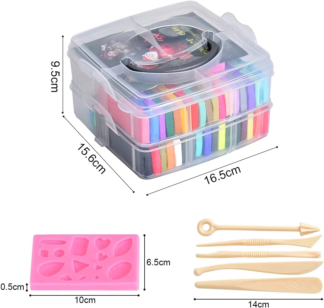 Polymer Clay Starter Kit, Queta 42 Colors Oven Bake Model Clay, DIY