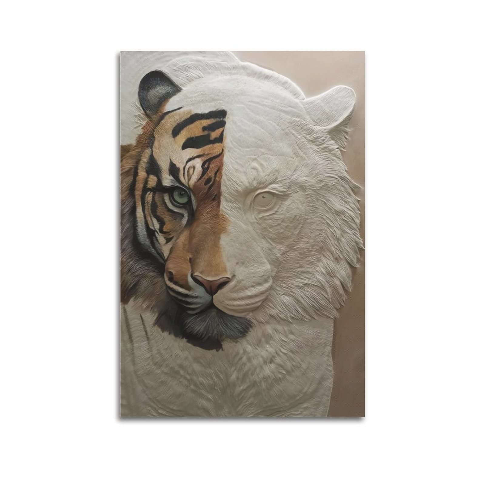 HAYOY Tiger Wall Art, Room Aesthetic Tiger Wall Decor, Tiger Art Oil