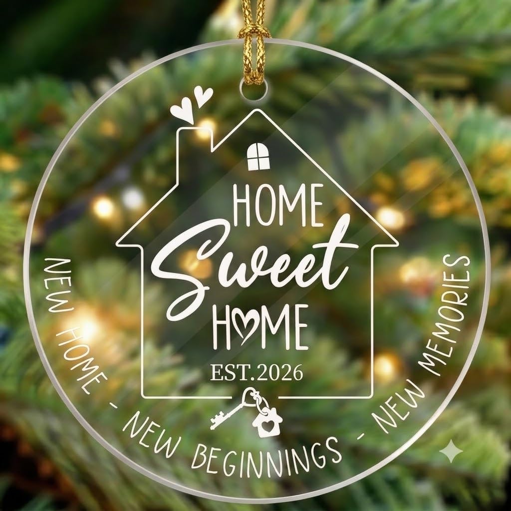 Custom Acrylic Ornament Housewarming Gifts, Home Sweet Home Decor