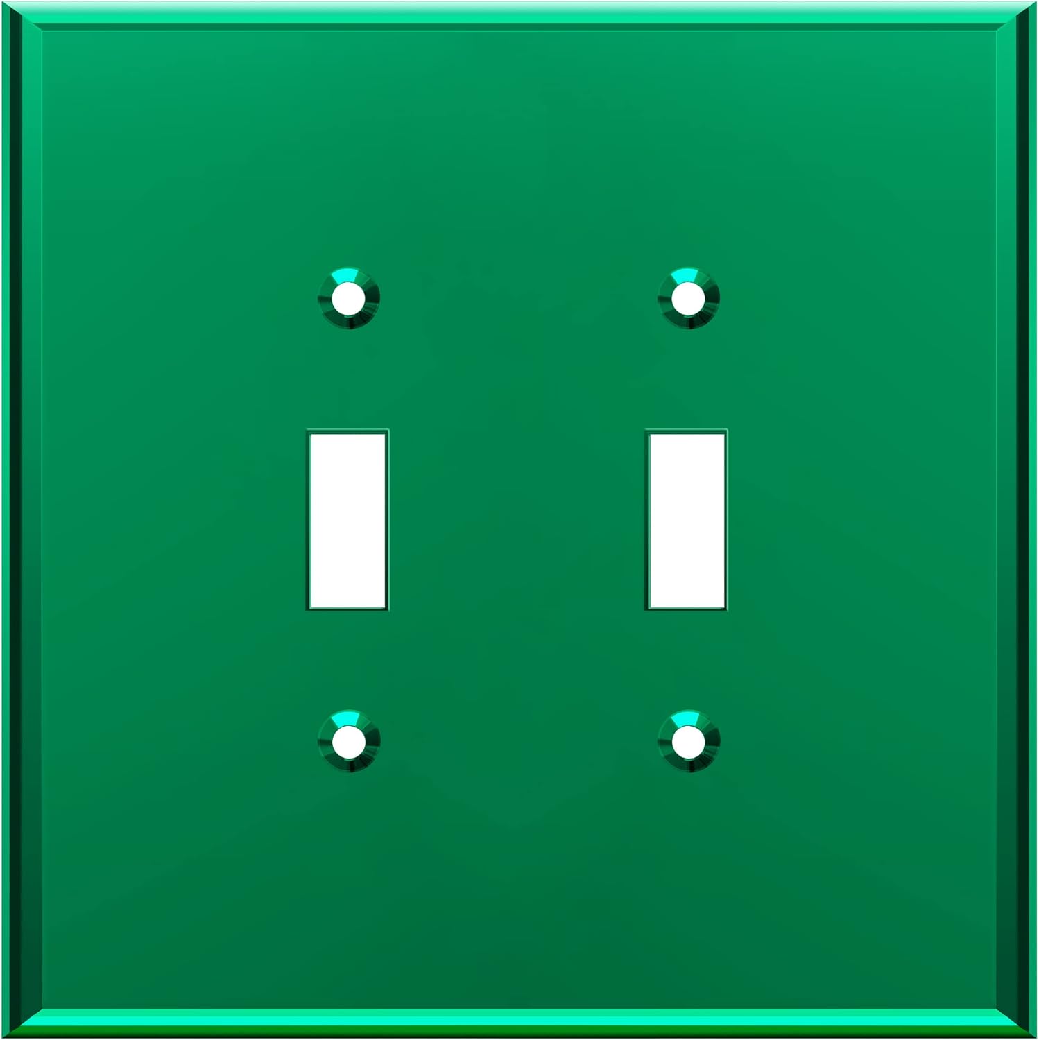 LIDER Reflective Acrylic Toggle Switch Wall Plate, Mirrored Light