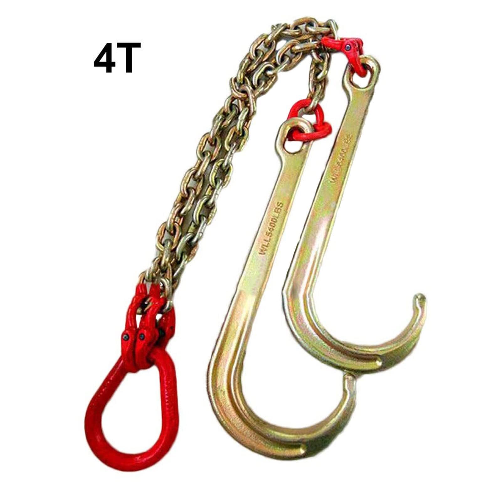 Ostacolo Auto Catena di Traino per Trasporto 4T/5T, Ganci di Traino J - Catene di Trasporto Zincate, Briglie A Catena E Ganci di Presa | 4TSingle hook