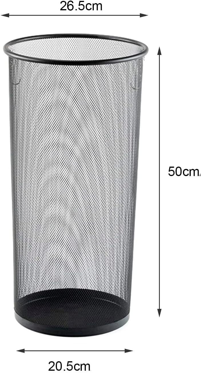 CABLEPELADO Paragüero de Malla Metálica 50 cm 26 cm Negro