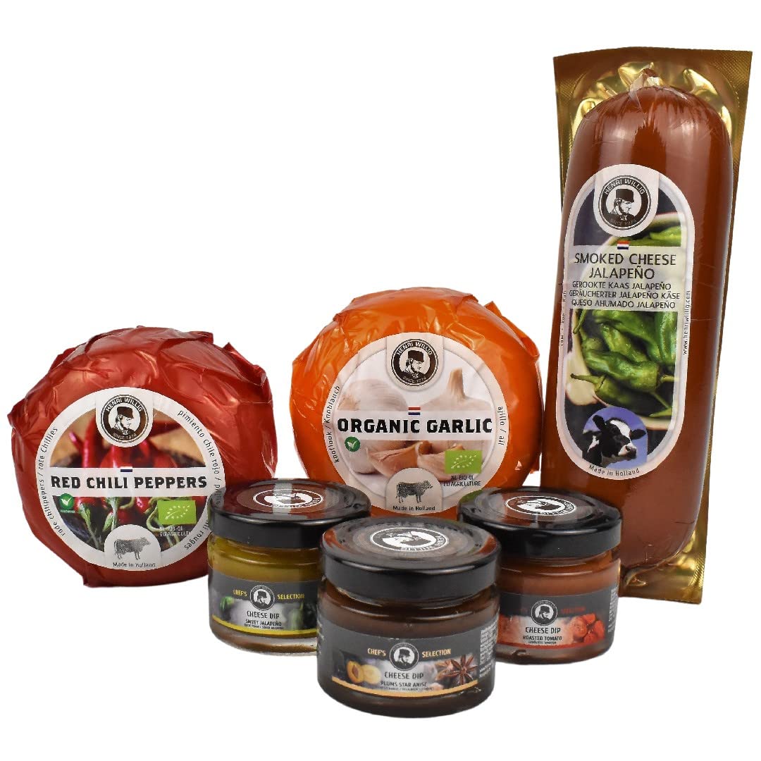 Henri Willig Holländisches Käsepaket mit geräuchertem Käse und Dips