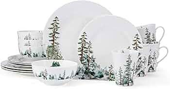 Amazon.com | Mikasa Watercolor Forest Bone China Lightweight Chip