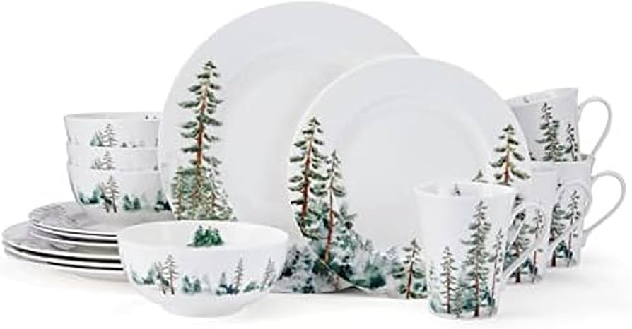 Amazon.com | Mikasa Watercolor Forest Bone China Lightweight Chip