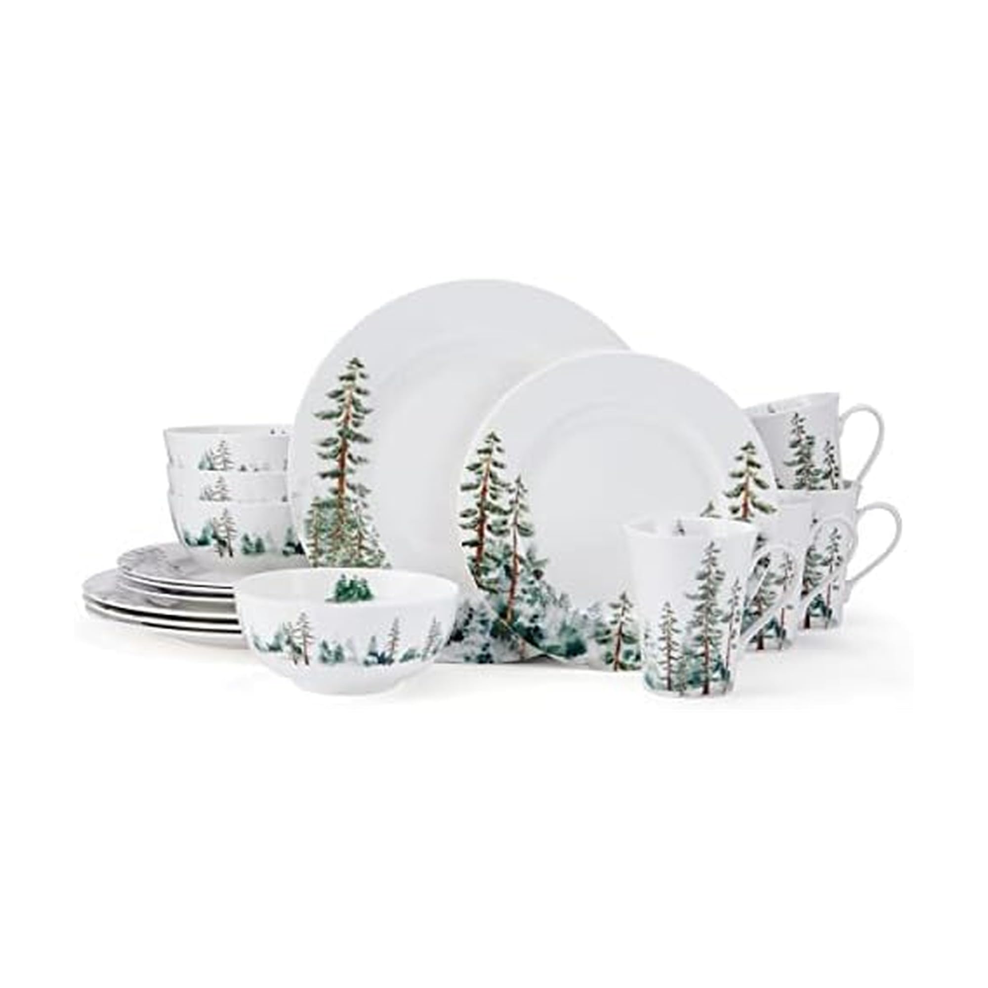 Amazon.com | Mikasa Watercolor Forest Bone China Lightweight