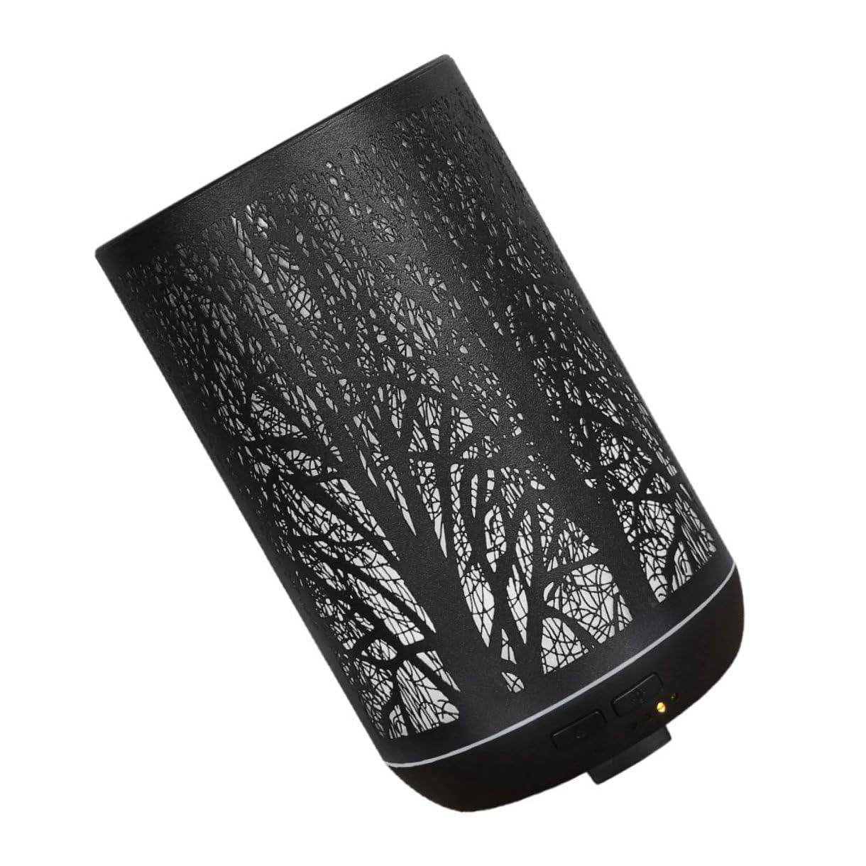 Hohopeti Diffusore da Tavolo 300Ml per Aromaterapia e Umidificatore Domestico in Metallo Traforato Compatto e Portatile per Rilassamento e Uso in Casa o Ufficio