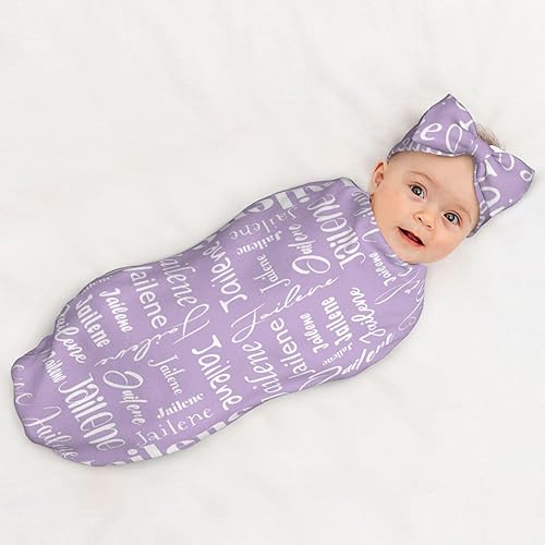 Miniatura 4 de Mantas personalizadas para bebés recién nacidos de 0 a 3 meses, mantas personalizadas para envolver al bebé para niñaniño, manta de envolver