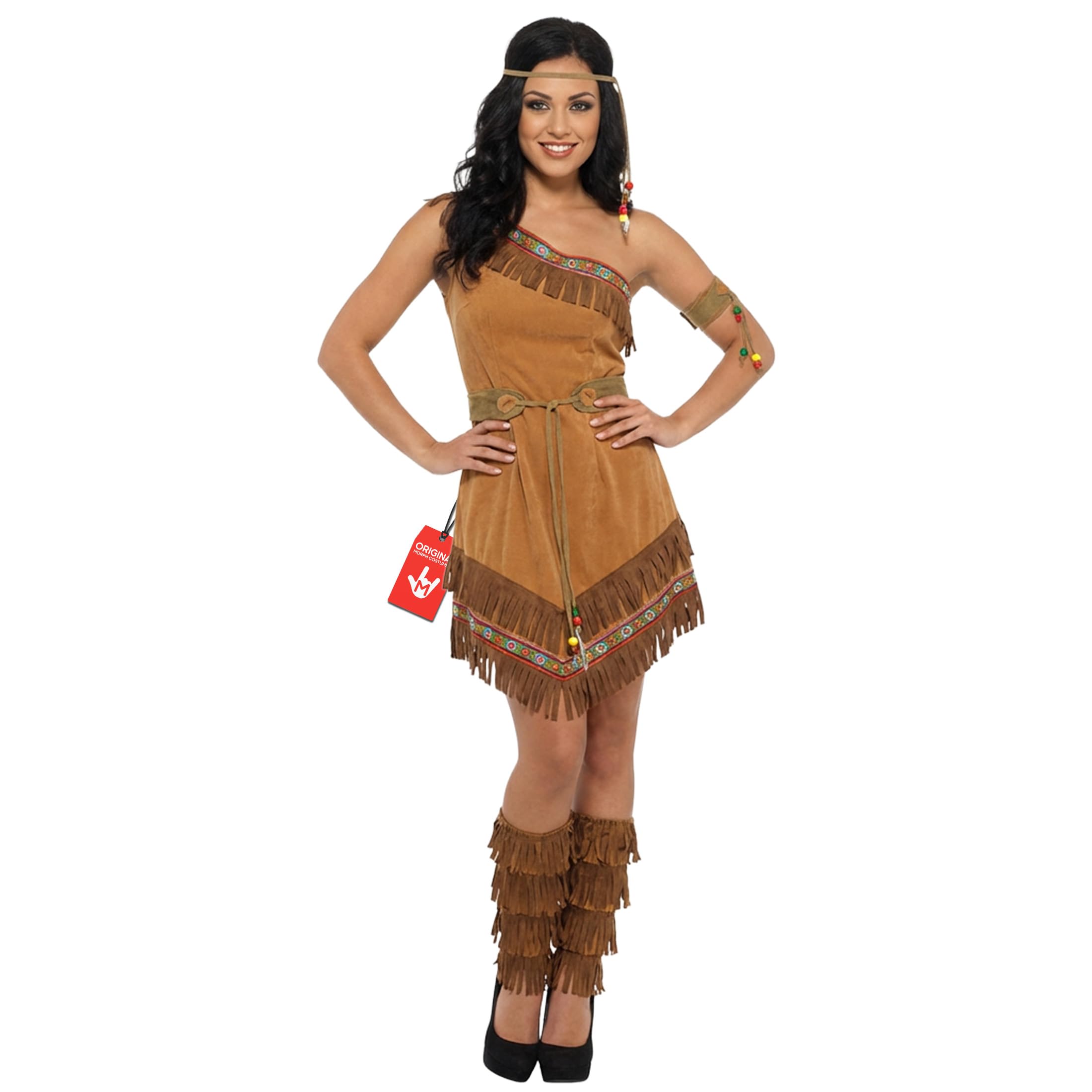 Fun Shack Disfraz Indígena Mujer Adulto, Traje Nativa para Carnaval y Halloween, Disfraces Indígena Mujer
