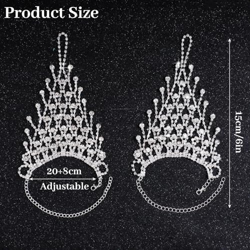 Rhinestone Hand Jewelry Silver Wedding Hand Chain Ring Bracelet for Women, Rhinestone Ring Bracelets Crystal Hand Chain, Silver Finger Rings Bracelet Sparkly Full Hand Harness2