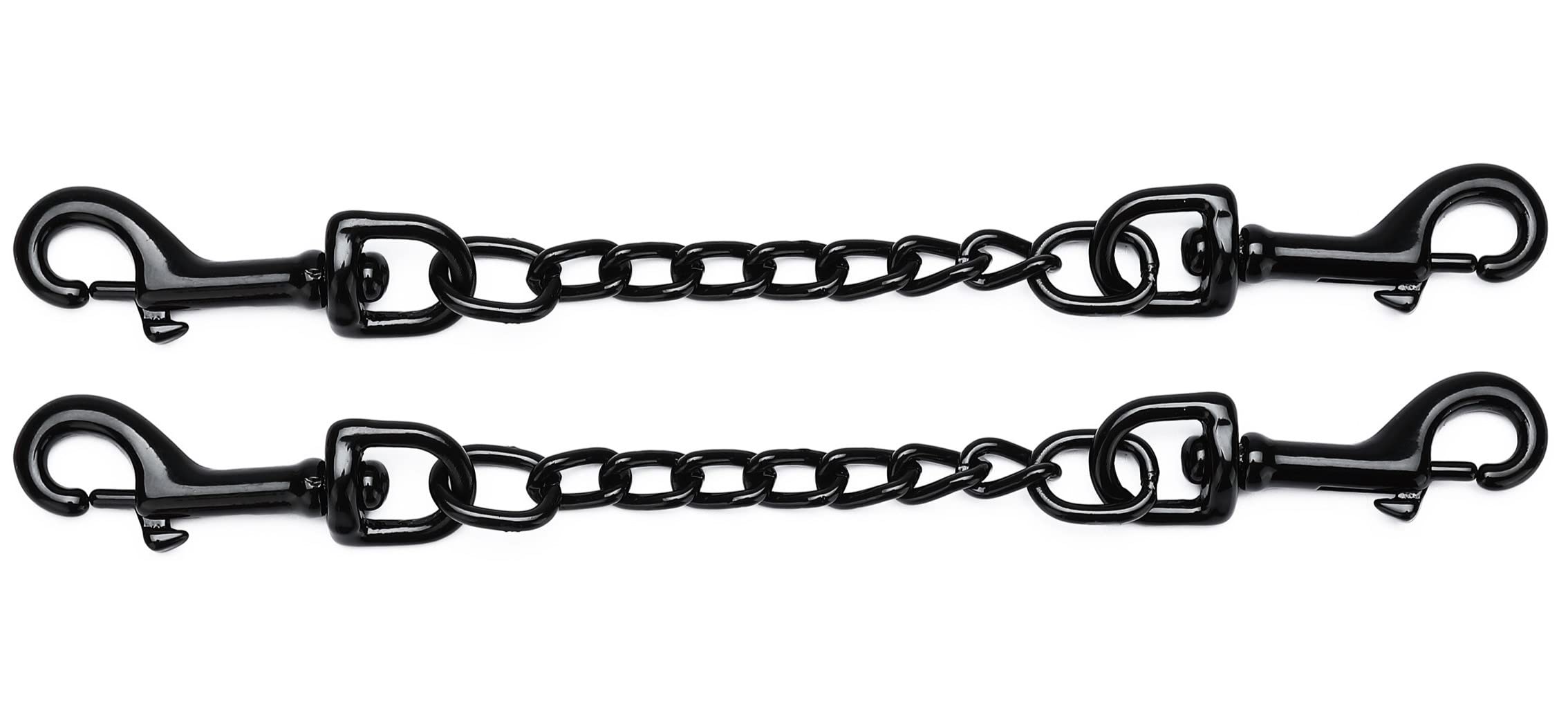 DEYACE Metal Dog Collar Safety Clip, 2 Pack Heavy-Duty Backup for Prong Collar, Dog Harness Collar Connector 8inch/10inch