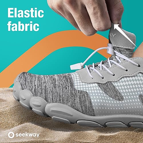 Image of SEEKWAY Mens Womens Water Shoes Quick-Dry Aqua Sock Barefoot Athletic Sports Shoes for Outdoor Beach Swim surf Walking Diving Boating Hiking Pool
