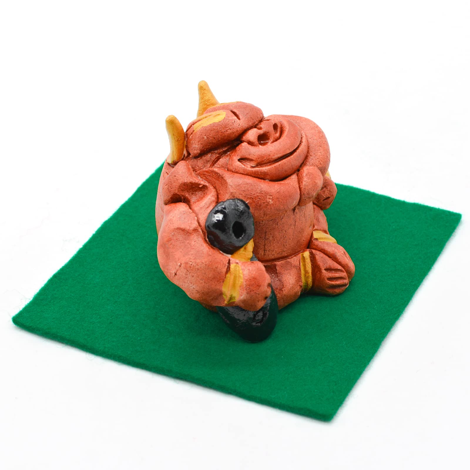 Amazon.co.jp: うつわ魯庵 美濃焼 置物 縁起 約9×6cm ヒサミ陶苑
