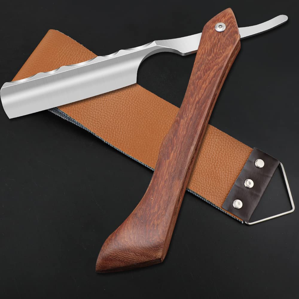 M&LD Cut Throat Razor Kit Single Edge Razor Blades Straight Cut Throat  Razor Shaving Stainless Steel Cut Throat Razor Shaving Blades Barber Home &  Salon Straight Razor Gifts , T161-brown : Amazon.co.uk:
