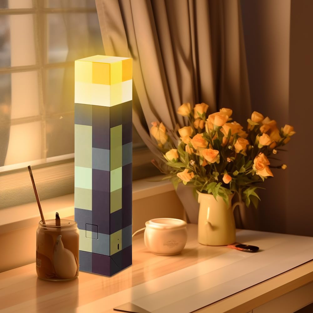 Fouvin Lamp Torch Wall Lamp 28cm, Wall Torch Night Light, Night Lamp USB Rechargeable LED Lights - Image 3
