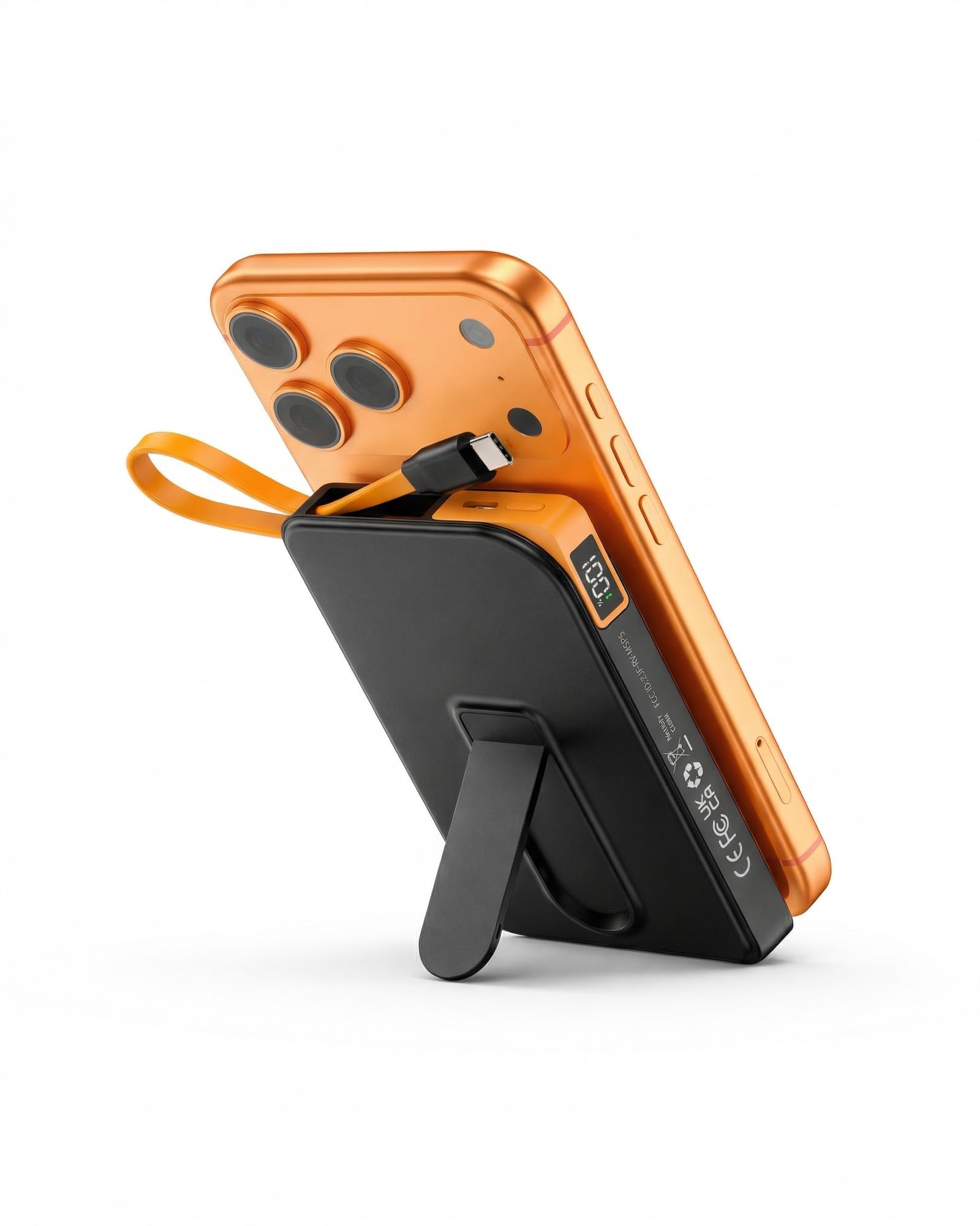 Imoshion MagSafe Powerbank 10.000 MAh - Draadloze Powerbank - Quick Charge En Power Delivery Apricot Crush Orange