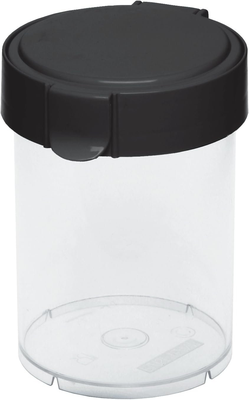 Plast Team Mary Round Canister, 1.1 L, White/Black, One Size