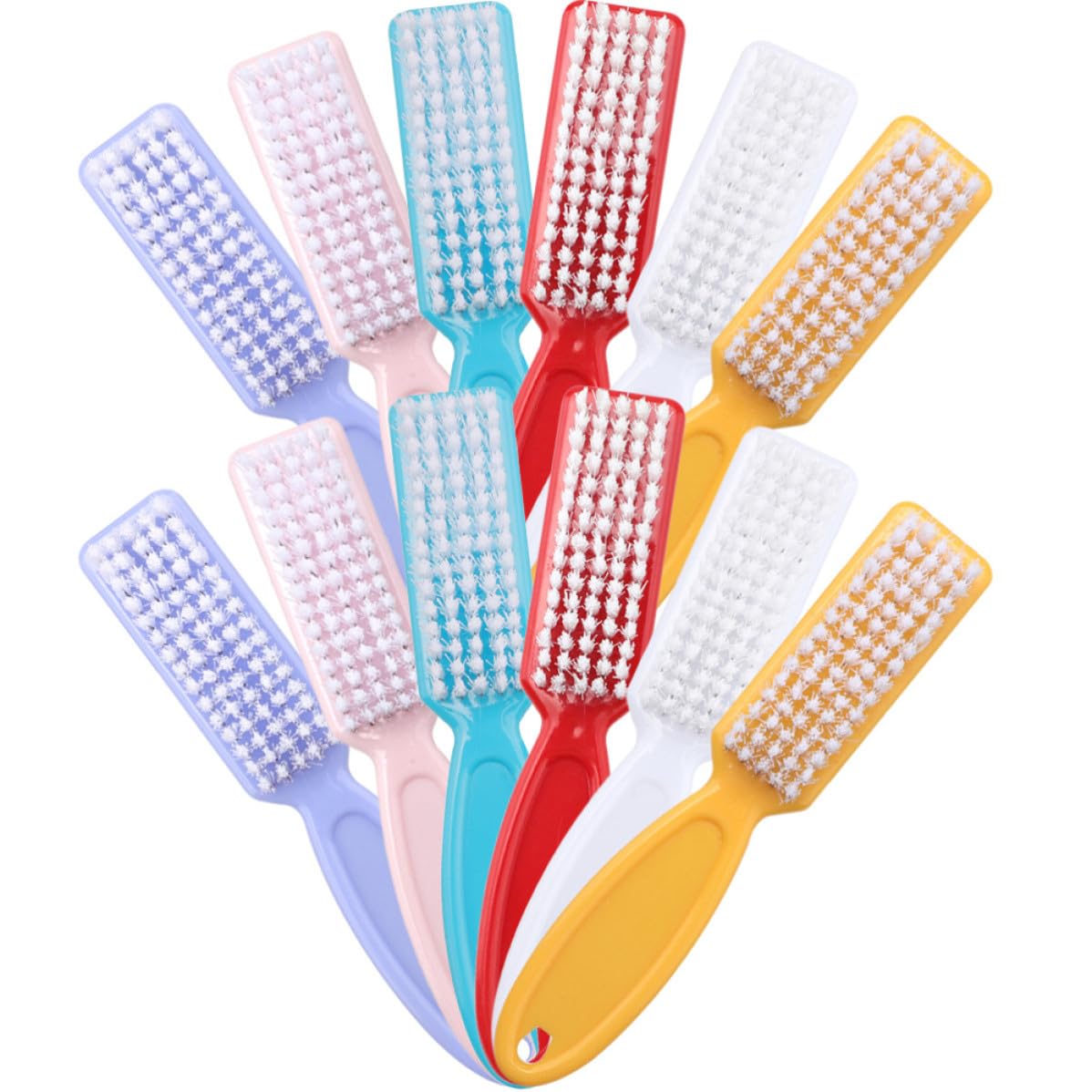 Spazzole per Unghie Facili da e Trasportare in Plastica Filo Pp Set 24 Colore Casuale la Pulizia Unghie e Lavandini