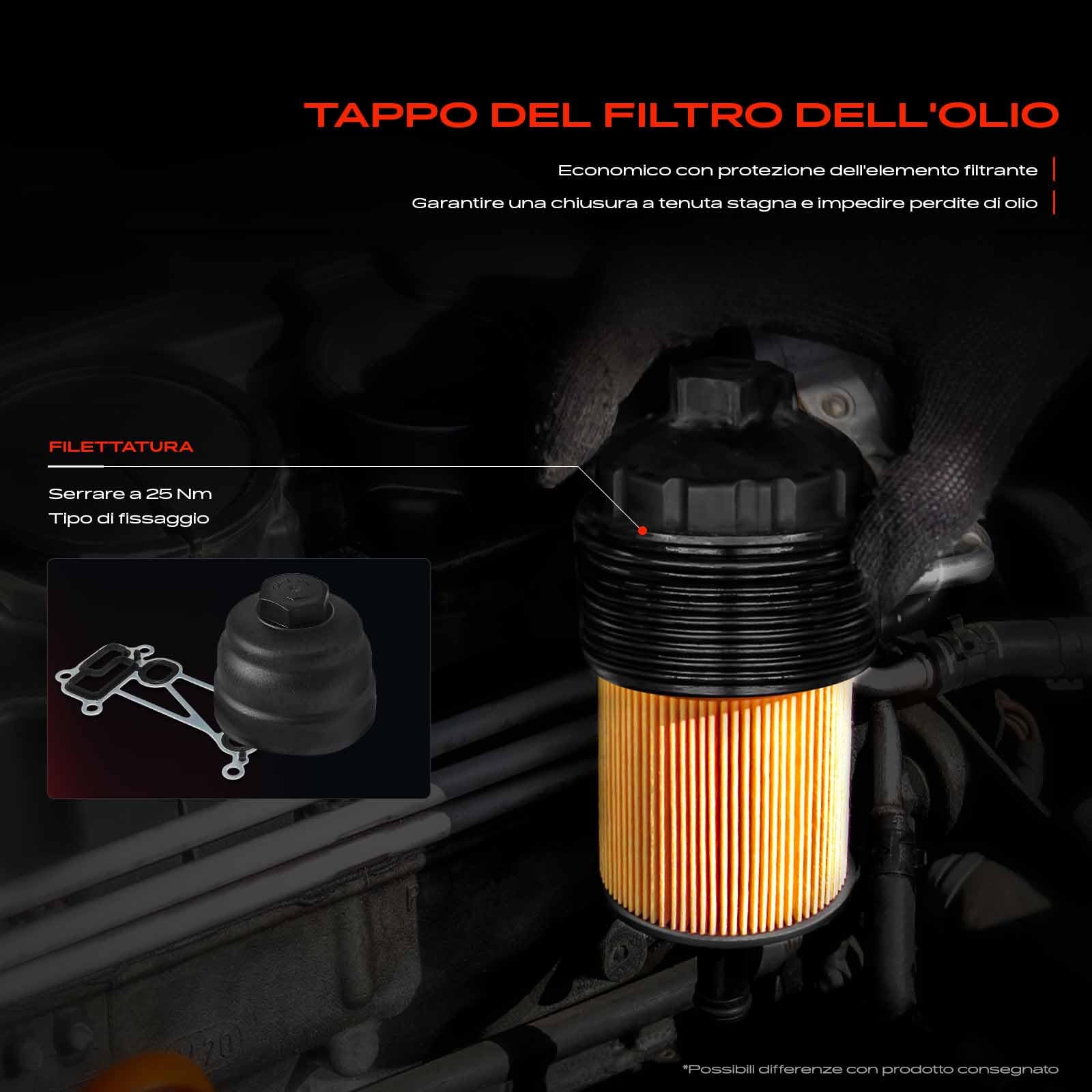Frankberg Radiatore dell'olio Motore Alloggiamento del filtro dell'olio Diesel Compatibile con Serie 1 F20 F21 Serie 3 E90 F30 F80 2 Coupé F22 F87 Serie 5 F10 X1 E84 Replace# 11427800066