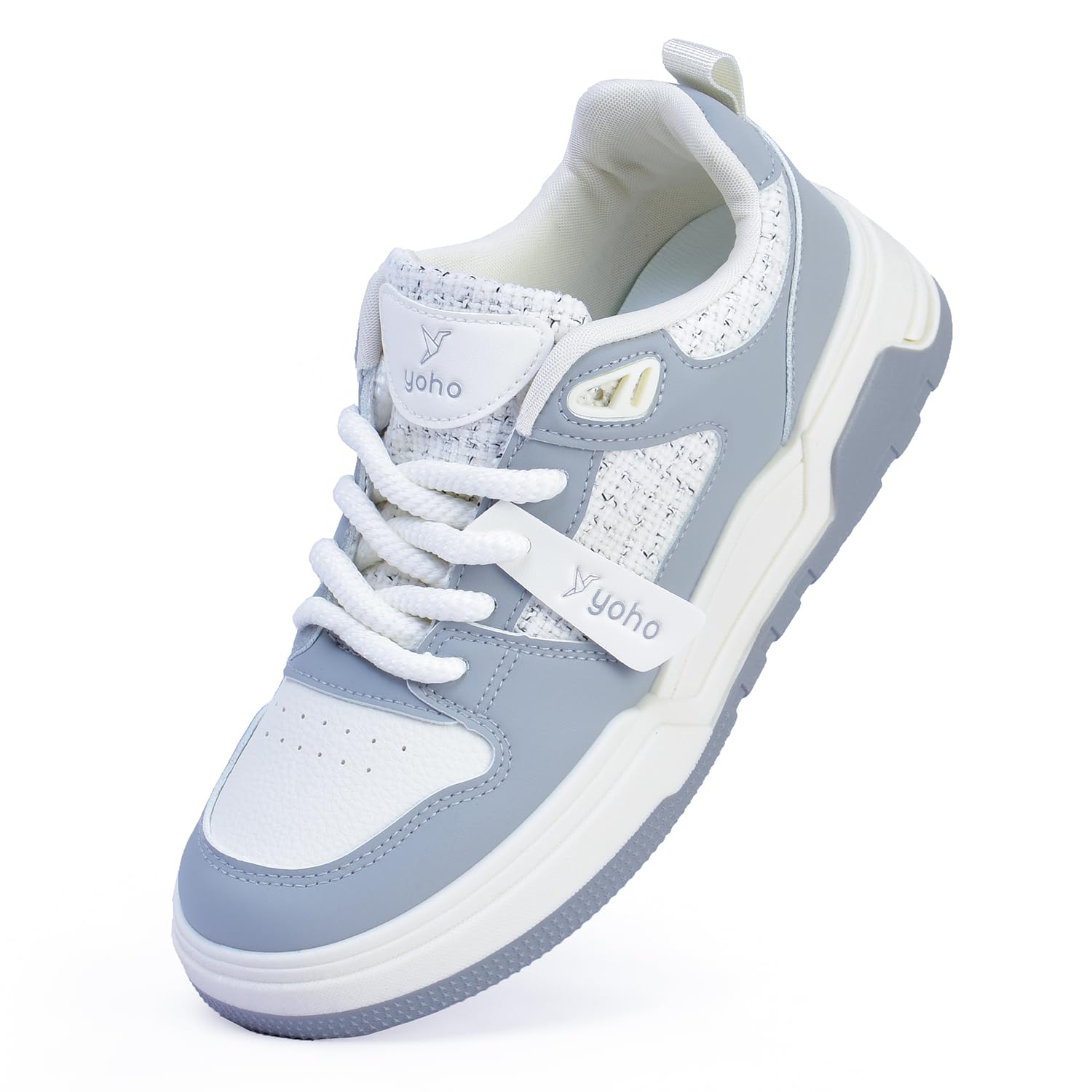 YOHO Zing Women’s Dual-Tone Colour Block Rope Laces Sneakers | Dove Grey - UK 5 (B0DH4KT9N4) Amazon Price History, Amazon Price Tracker