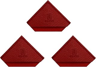 3 Pieces Leather Bookmarks Handmade Page Marker for Men Women and Kids, Faux Leather Page Clips Corner Book Markers for St...