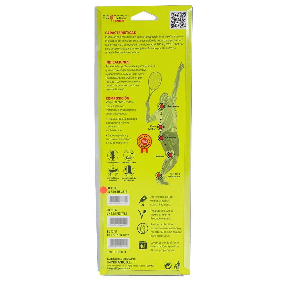 Semelle Tennis Homme/Femme | Semelles Gel Sport Respirantes, Confortables | Stabilisatrices, Préviennent les Blessures, Douleurs aux Pieds, Genoux et Lombaires | Pointures 35 à 38