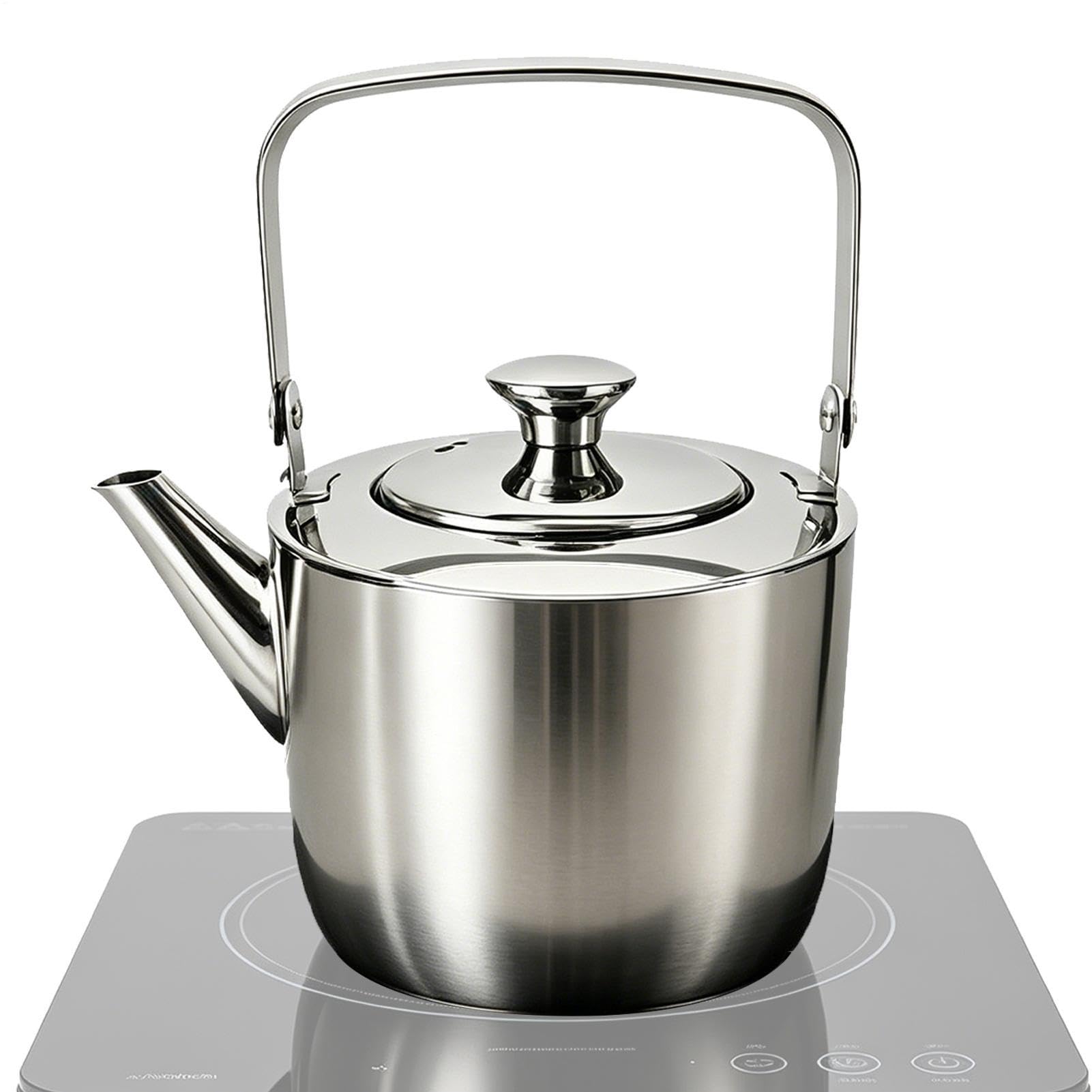 Bouilloire en acier inoxydable de 1,3 l élégante pour table de restaurant et cuisine
