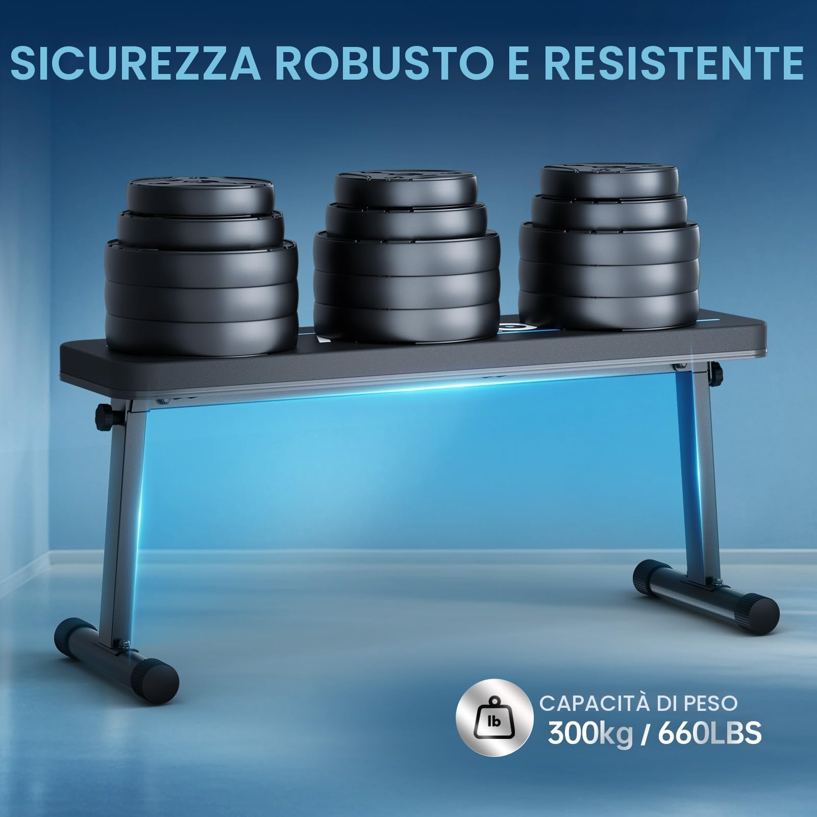 Panca Palestra, Panca Piana Palestra Pieghevole Fitness, Panca Pesi per Allenamento Completo del Corpo per la Palestra, Allenamento con la Forza per Esercizi a Pieno Corpo