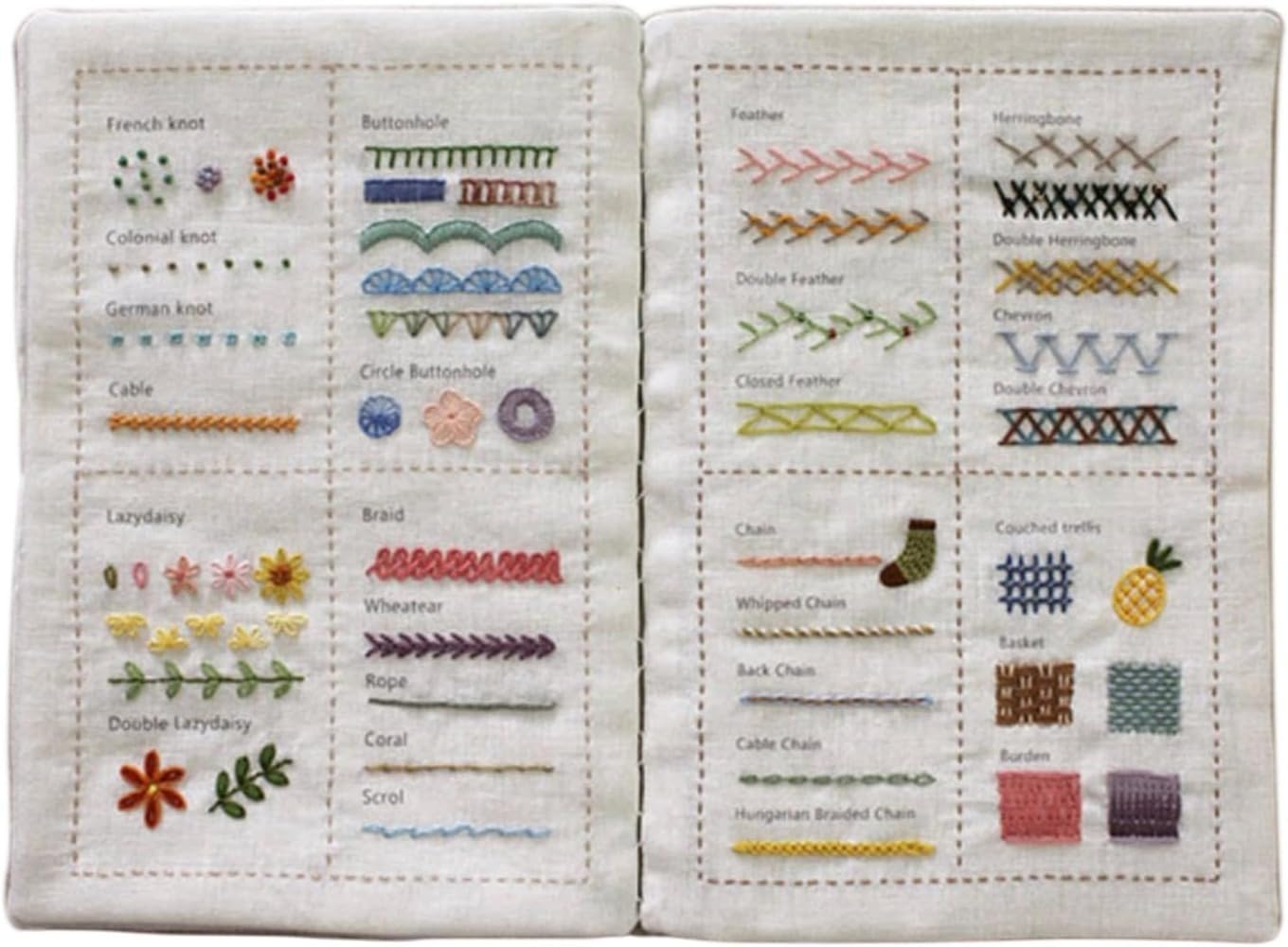Amazon | Maryseaステッチブック、刺繍ステッチブック、ステッチの刺繍