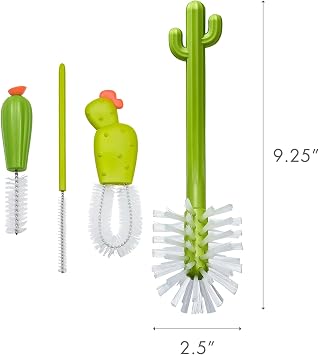Boon Cacti Replacement Bottle Brush Set - Sage - 4 Count