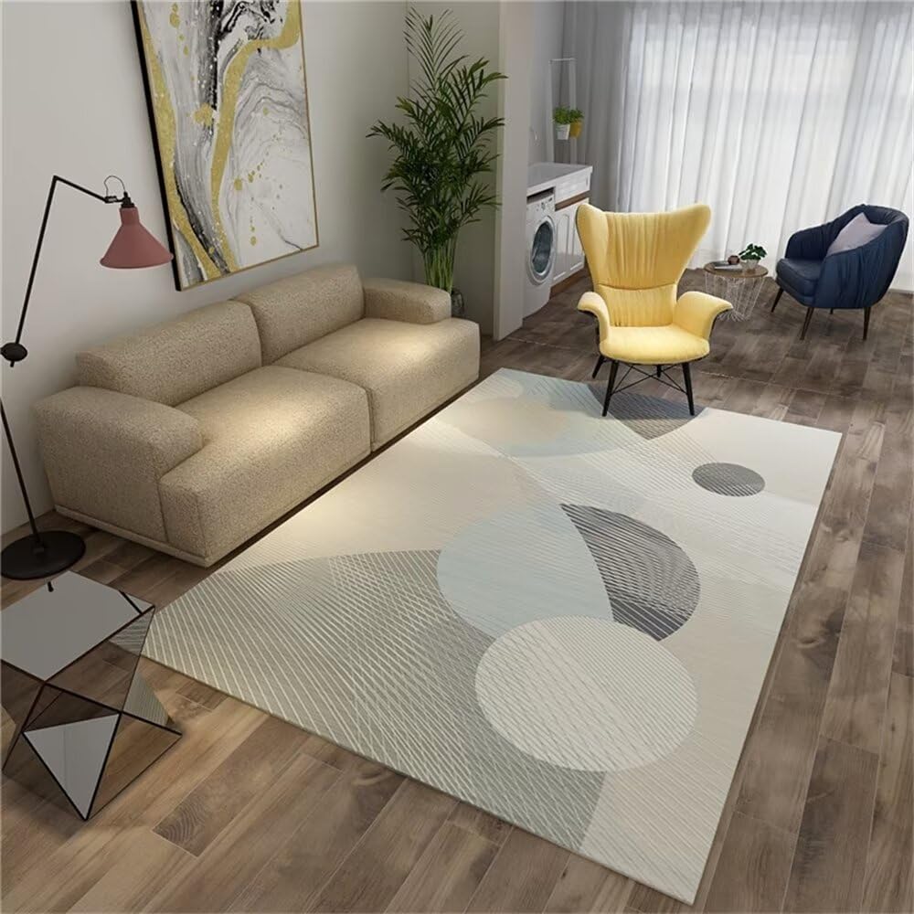 Tapis adolescent moderne gris-bleu 100x200 cm antidérapant pour chambre et salon