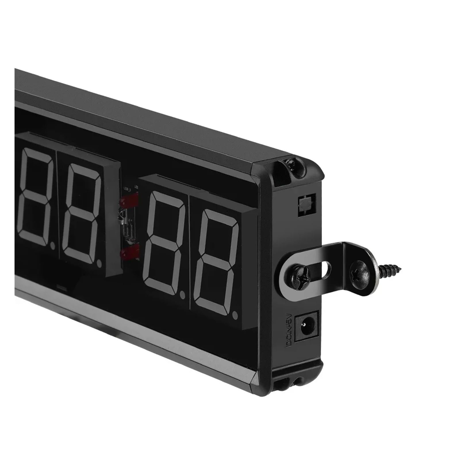Minuteur de gym, chronomètre d'entraînement LED avec compte à rebours/accéléré, écran numérique ultra-clair 11,5" x 4", en métal, plusieurs modes d'affichage et télécommande. Commande facile