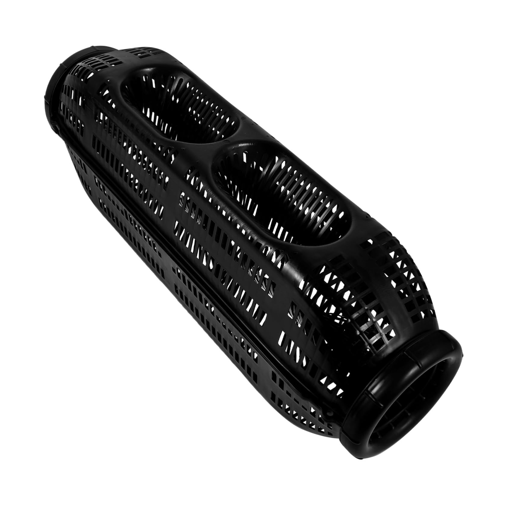 Mikikit Cage à Anguille Cage De Leurre De Pêche Titulaire De Leurre Dispositif De Lancement D'appâts d'alimentation Fournitures De Cage De Pêche Plastique Black