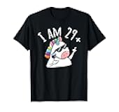 I Am 29 Plus One 30th Birthday Unicorn Funny Women Wine T-Shirt