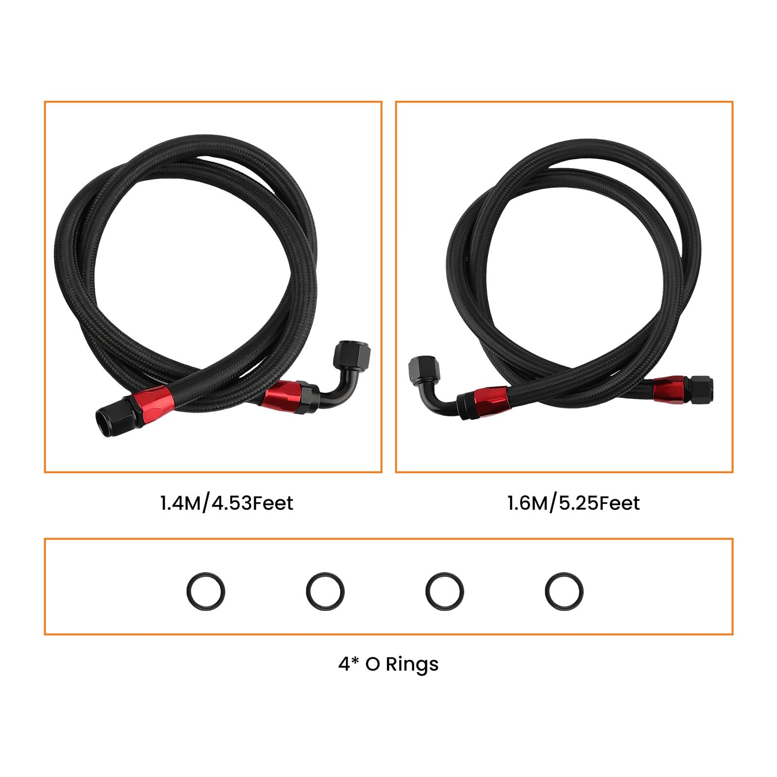 maXpeedingrods Radiatore olio 13 serie AN10 universale motore trasmissione radiatore olio 3/4 "UNF16 kit tubi nero