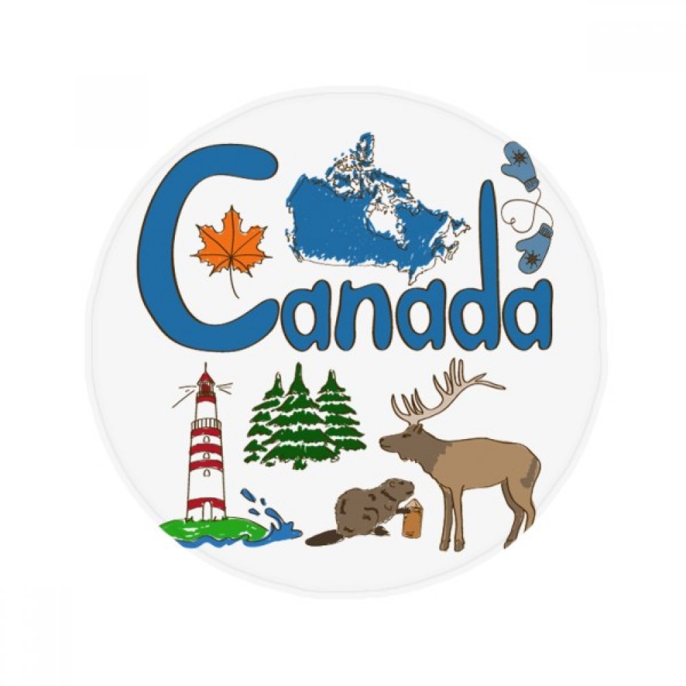 Tapis pet rond Canada 80cm antidérapant idéal pour la salle de bain