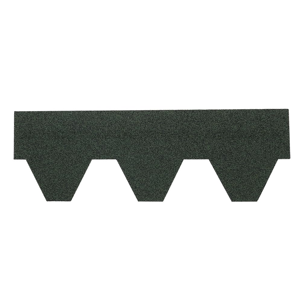 INMOZATA 18pcs/2.61sqm Asphalt Roofing Tiless, Thickness 2.7mm Self-Adhesive Roofing Felt Tiles for Roof Sheds, Weather Resistant Waterproof Roof Shingle(Green, Hexagon Shingles) — image 1