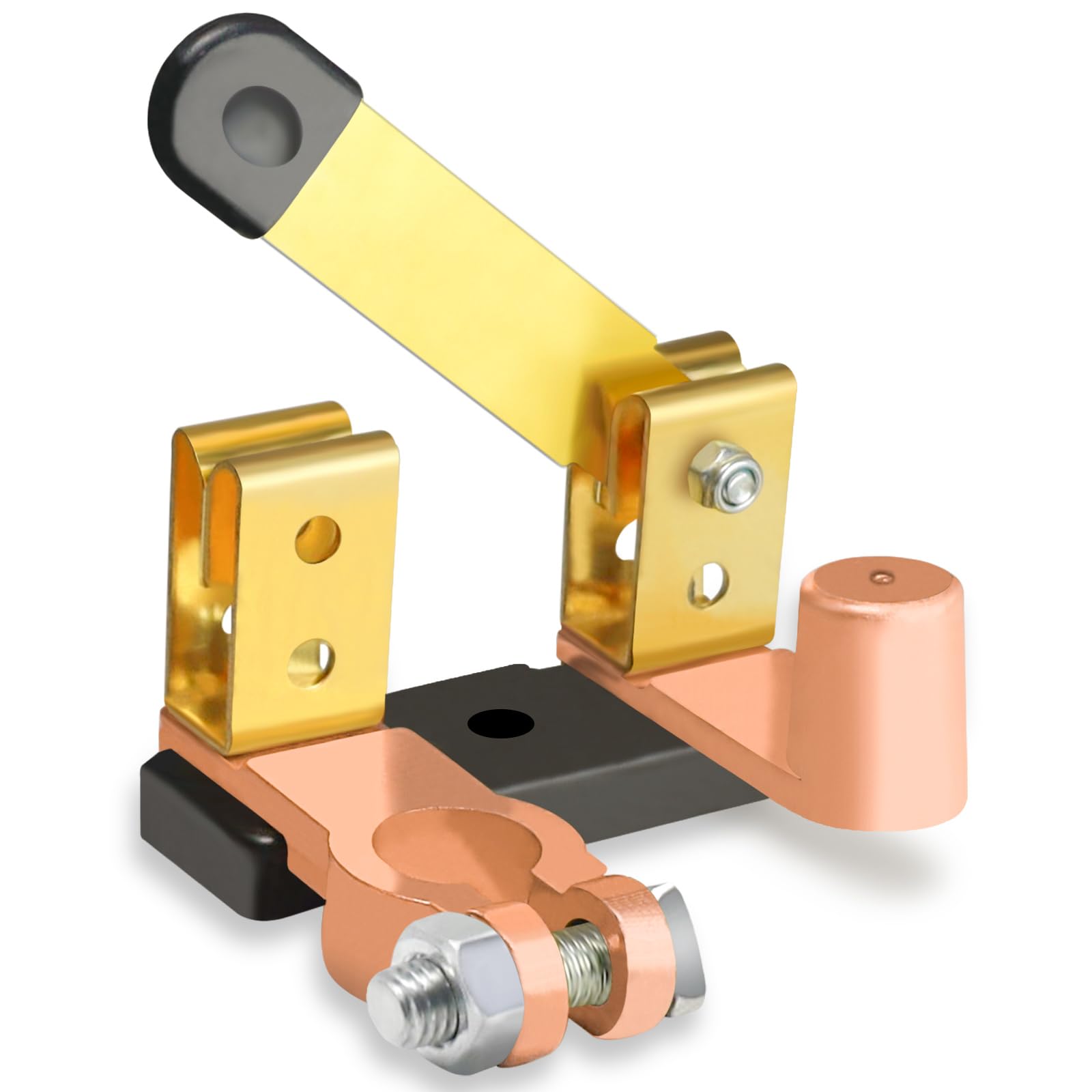 Battery Disconnect Switch, Top Post Knife Blade Master Switch, Battery Disconnect Switch 12V 24V, Battery Cut Off Shut Off Switch for RV Automotive Truck Boat (Negative, Vertical)