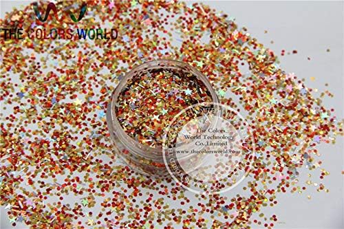 Xmas-14 Mix Shiny Christmas Glitter Holographic Colors and Shapes spangles Glitter for Nail Art or DIY Decoration 1pack=50g