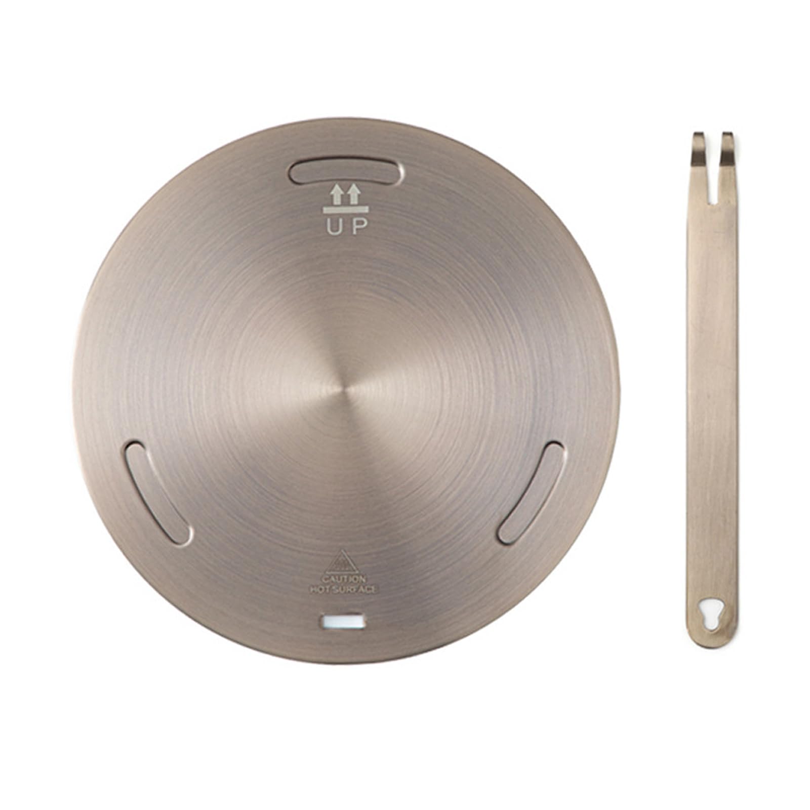 Plaque Diffuseur de Chaleur Flygragon 28 cm - Acier Inoxydable pour Cuisinières Gaz, Vitrocéramique et Induction - Poignée Amovible - Compatible Casseroles et Cafetières