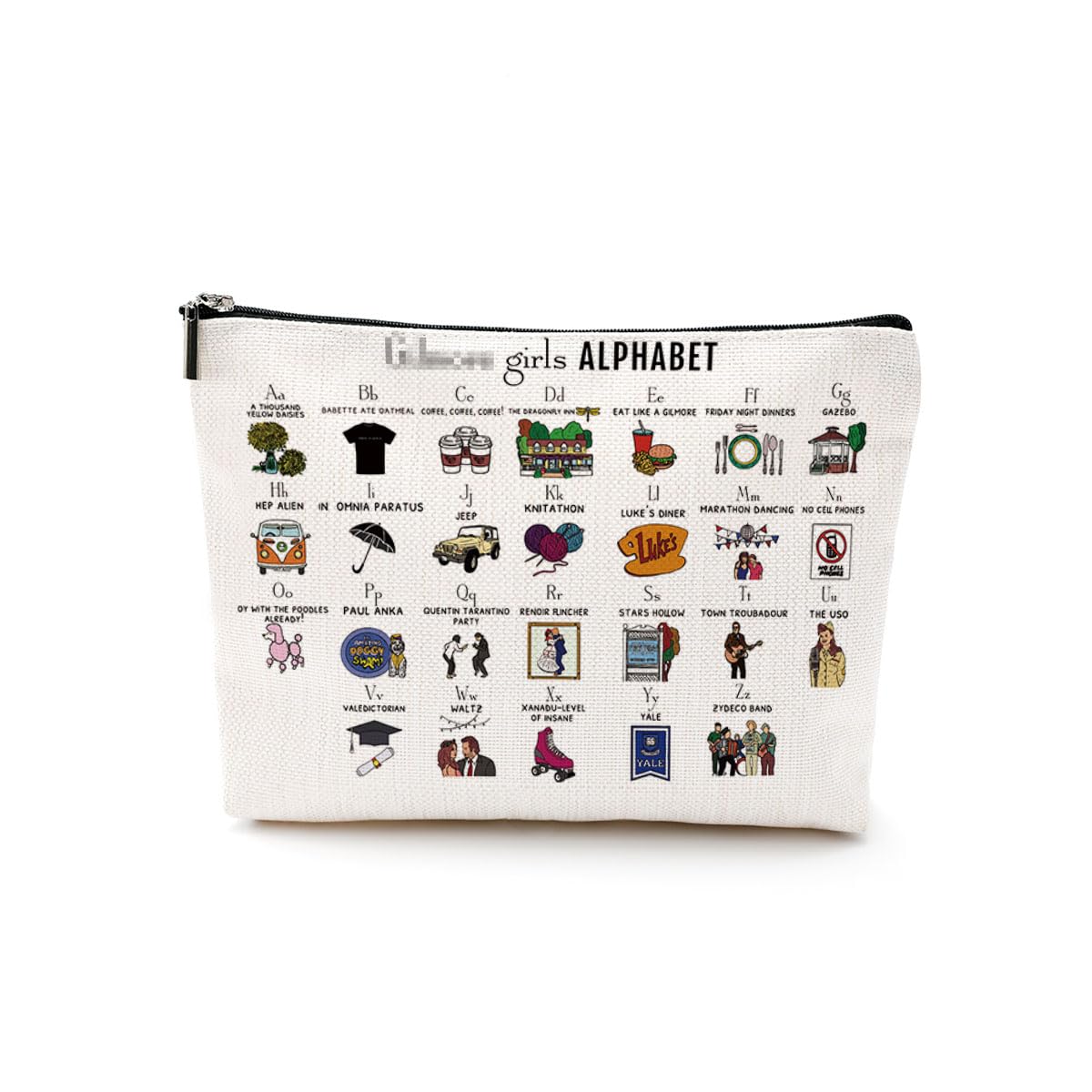 Funny Girls Alphabet Make Up Bag Cosmetic Travel Bag for Women Inspired TV Show Merchandise Fan Gift for Teenage Girls Sister Daughter Best Friends Nurse Coworker Birthday Graduation Friendship