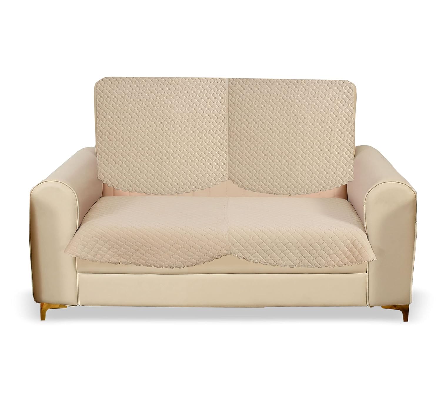 FAIRY HOME 2 Seater Quilted Sofa Cover and Chair Cover, Seat & Back Cover, Color-Beige (B0D4ZC8PLC) Amazon Price History, Amazon Price Tracker