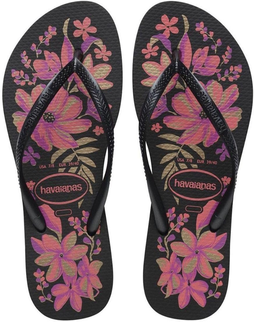 Havaianas Women's Flip-Flop, Black Grey Gold, 10.5-11