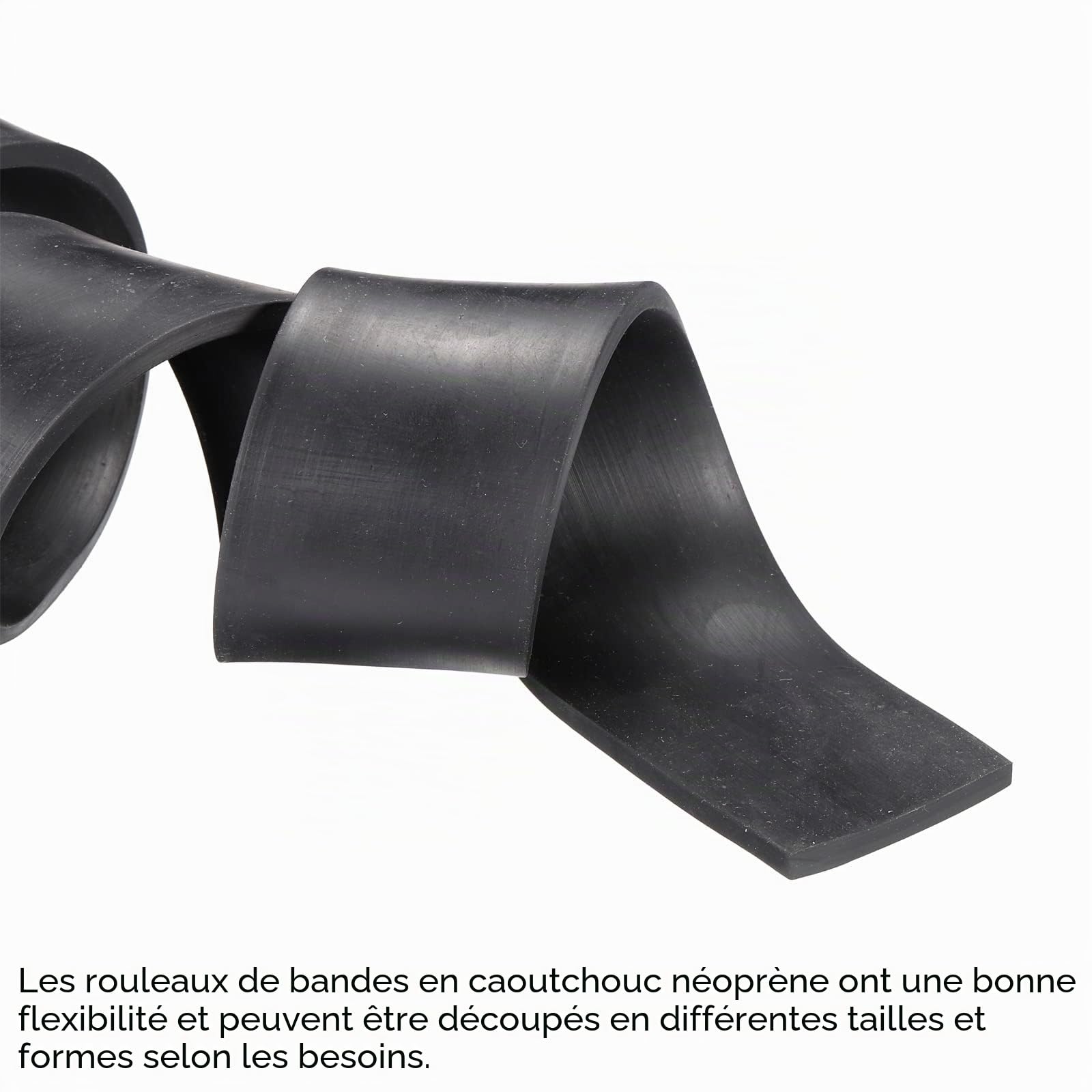 sourcing map Bande Caoutchouc Néoprène Solide Feuille Rouleau 5mm(T) x50mm(W) x2m(L), Bricolage Caoutchouc Joint, Étanchéité Rembourrage, Réduction Vibration Tapis