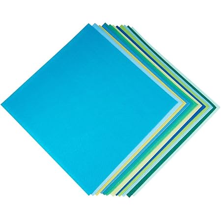 Amazon Pandahall カットフェルト 12色 青 緑系 30cmx30cm 1mm厚 正方形 カラー 柔らかい クラフト 不織布 生地 Diy用 手芸 材料 手作り 素材 ハンドメイド 12枚 布 生地 通販